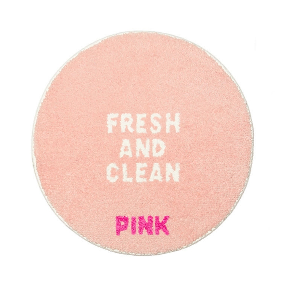 VS Pink Fresh And Clean Round Bath Mat NWT